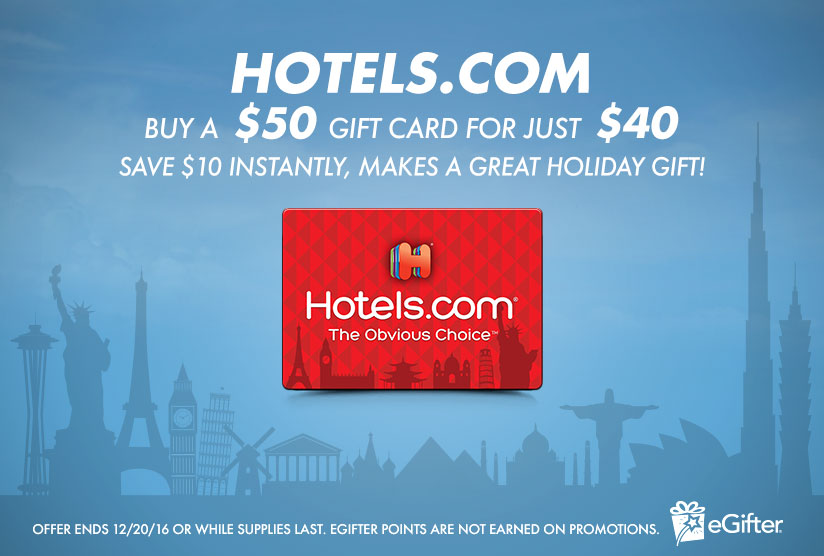 Hotels.com at eGifter