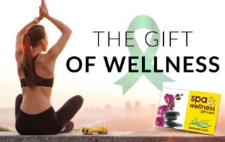 Woman practicing yoga at sunrise with Spa & Wellness Gift Card — the perfect self-care gift for Mental Health Awareness Month