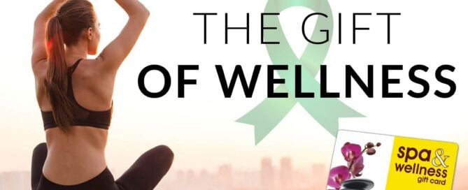 Woman practicing yoga at sunrise with Spa & Wellness Gift Card — the perfect self-care gift for Mental Health Awareness Month